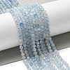 Natural Aquamarine Beads Strands G-F509-02-4mm-5