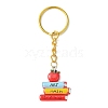 Graduation Theme Alloy Enamel & Resin Pendants Keychain KEYC-JKC00502-3