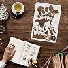 Plastic Reusable Drawing Painting Stencils Templates DIY-WH0202-372-3