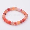 Natural Weathered Agate Stretch Beads Bracelets X-BJEW-JB02513-01-1