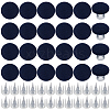 24 Bags Flat Round Cloth Cap Nail Buttons BUTT-BC0001-21B-1