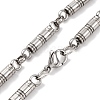 201 Stainless Steel Column Links Chain Necklace NJEW-F222-29P-2