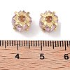 Brass Micro Pave Cubic Zirconia Beads KK-B102-31G-02-2