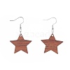 Wood Dangle Earrings EJEW-JE04008-02-1