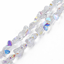 Electroplate Transparent Glass Beads Strands EGLA-N002-20A-D01