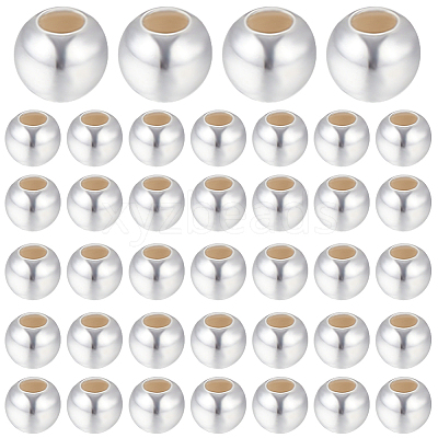 Round 925 Sterling Silver Beads STER-BBC0005-39B-1