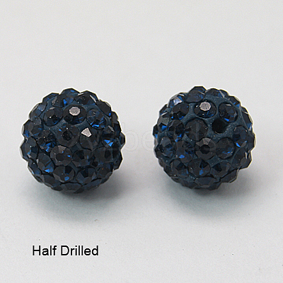 Polymer Clay Rhinestone Beads RB-H258-HD10mm-207-1