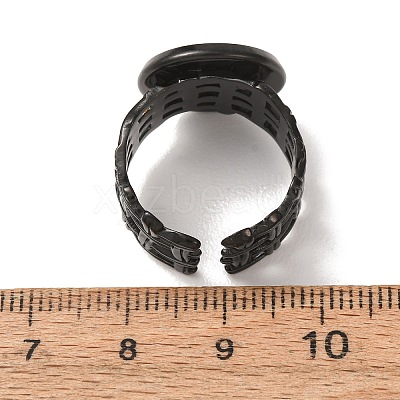 Woven Bezel 304 Stainless Steel Cuff Ring Components SA-CBAD8FA-01EB-04-1
