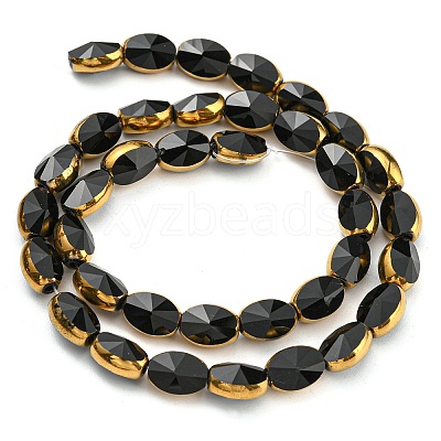 Electroplate Glass Beads Strands EGLA-G037-03A-HP07-1