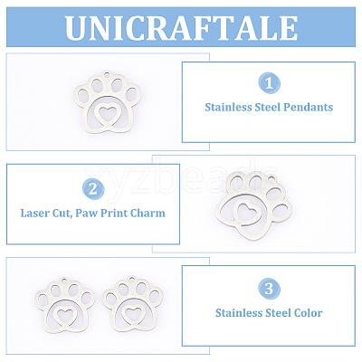 14Pcs 201 Stainless Steel Pendants STAS-UN0059-91-1