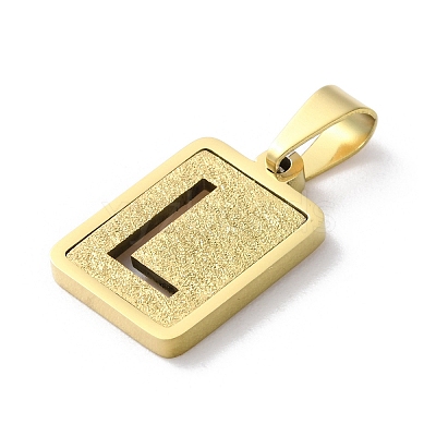 304 Stainless Steel Alphabet Pendants STAS-S152-01G-L-1