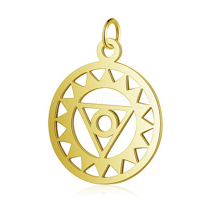 201 Stainless Steel Pendants STAS-S105-T524G-1