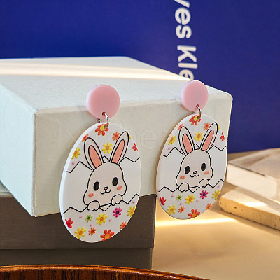 Easter Acrylic Dangle Stud Earrings FS-WG1C5A1-02-1