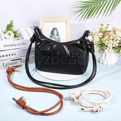 3Pcs 3 Colors PU Leather Adjustable Bag Strap FIND-CL0001-49-1
