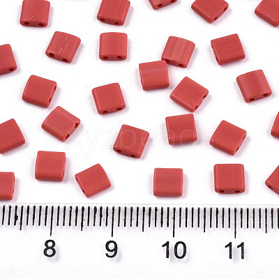 FGB 2-Hole Glass Seed Beads SEED-S031-L-ST45F-1