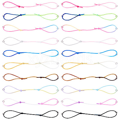 30Pcs 10 Colors Nylon Thread Cord Bracelets Making BJEW-TAC0039-1