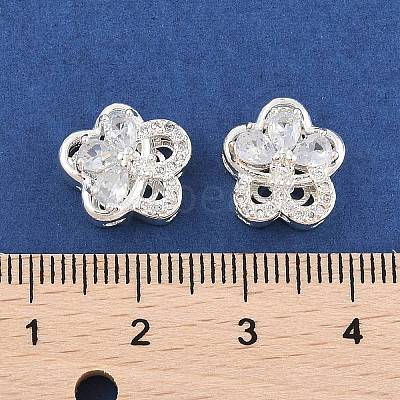 Rack Plating Brass Micro Pave Cubic Zirconia Beads KK-F879-12S-1