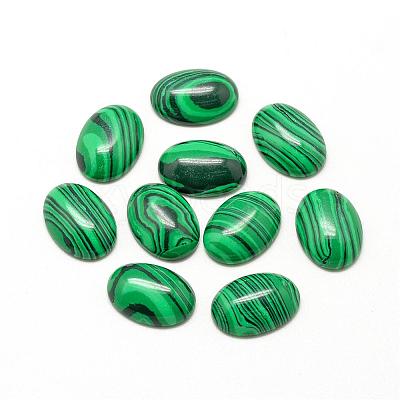 Synthetic Malachite Cabochons G-R415-13x18-38-1
