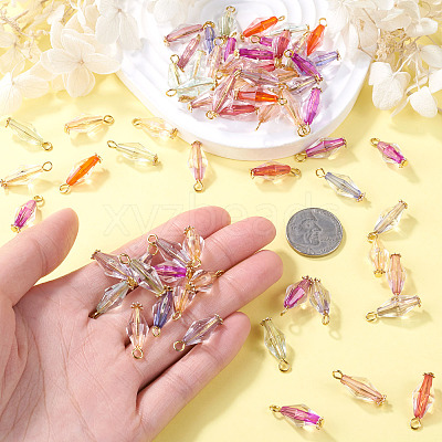 100Pcs Acrylic Pendants PALLOY-TAC0296-1