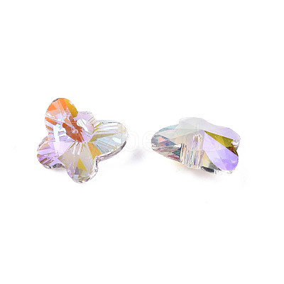 Electroplated Glass Charms EGLA-N006-057-1