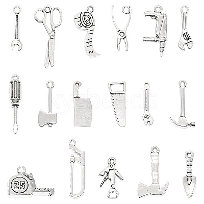 17Pcs 17 Style Tibetan Style Alloy Pendants Sets DIY-FS0004-42-1