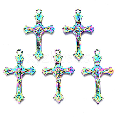 Rainbow Color Alloy Pendants PALLOY-N156-147-NR-1
