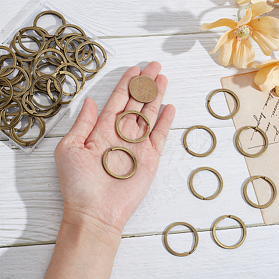 50Pcs Iron Double Loops Jump Rings IFIN-SP0001-62-1