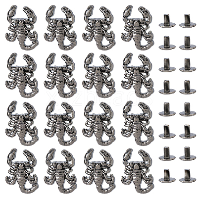 16Bags Scorpion Alloy with Iron Decorative Rivets BUTT-FH0001-035A-1
