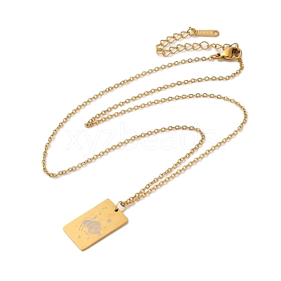 Golden 202 Stainless Steel Constellation Pendants Necklaces NJEW-K380-02G-12-1