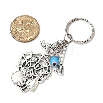Alloy Lampwork Pendant Keychains KEYC-JKC01276-1