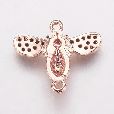 Brass Cubic Zirconia Links ZIRC-K070-03-D01-1