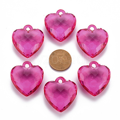 Transparent Acrylic Pendants TACR-T024-03B-906-1