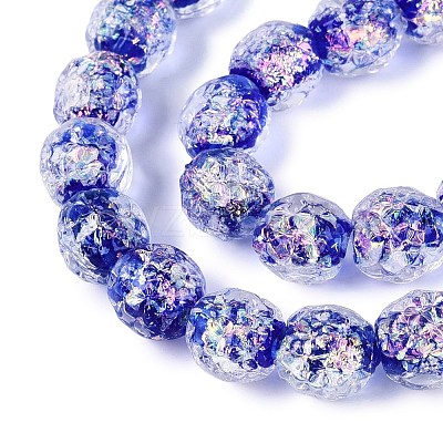 Handmade Foil Glass Beads Strands FOIL-Q002-05C-1
