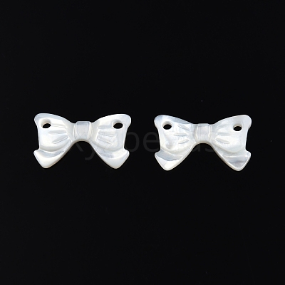 Natural White Shell Connector Charms SSHEL-N003-141-1