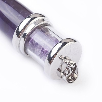 Natural Amethyst Big Pointed Pendants G-F639-08C-1
