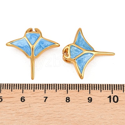 304 Stainless Steel Enamel Pendants STAS-P438-10G-1