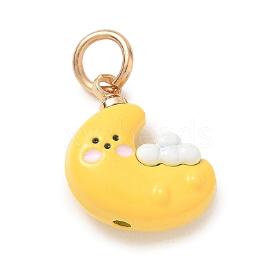 Alloy Enamel Pendants AL-CBA68FA-01A-G-1