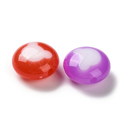 Two Tone Opaque Acrylic Beads SACR-I005-04C-1