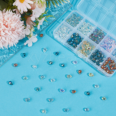 200Pcs 10 Colors Electroplate Glass Beads EGLA-PA0001-43A-1