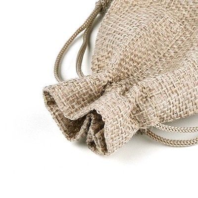 Burlap Packing Pouches Drawstring Bags ABAG-Q050-13x18-01-1