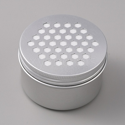 Aluminium Shallow Round Candle Tins AJEW-WH0326-03B-1