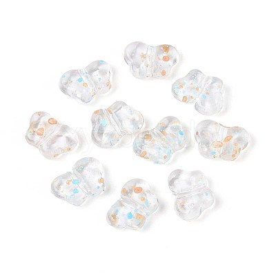 Spray Painted Transparent Acrylic Beads OACR-N149-01J-1