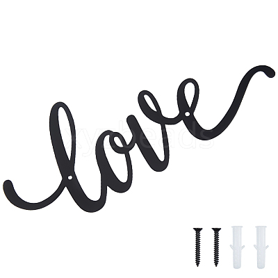 Iron Art Word Love Wall Ornaments HJEW-WH20004-18EB-1