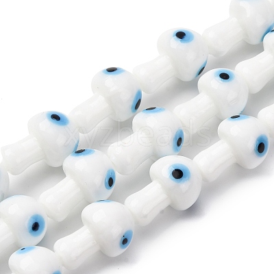 Handmade Evil Eye Lampwork Beads Strands LAMP-S069-01A-1