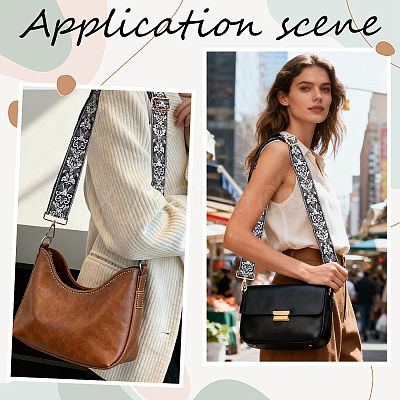 Ethnic Style Cotton Embroidered Adjustable Bag Straps FIND-CN0002-37A-1