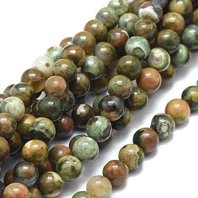Natural Rhyolite Jasper Beads Strands G-F674-03AB-6mm-1