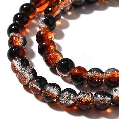 Crackle Glass Beads Strands CCG-C002-6mm-02-1