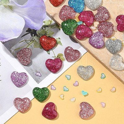 50Pcs 2 Styles Resin Cabochons CRES-YW0002-39-1