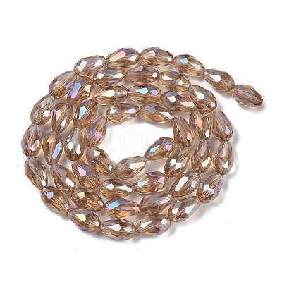 Transparent Electroplate Glass Beads Strands EGLA-N013-T10mm-B23-1