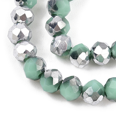 Electroplate Opaque Glass Beads Strands LS-EGLA-A034-P4mm-M13A-1